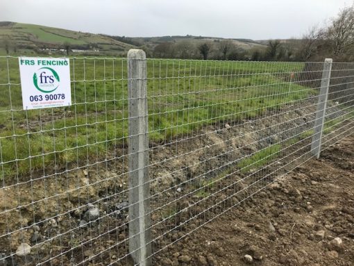 Wire fencing with concrete posts - FRS Fencing