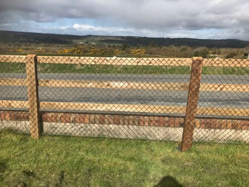 Timber fencing with chainlink wire - FRS Fencing